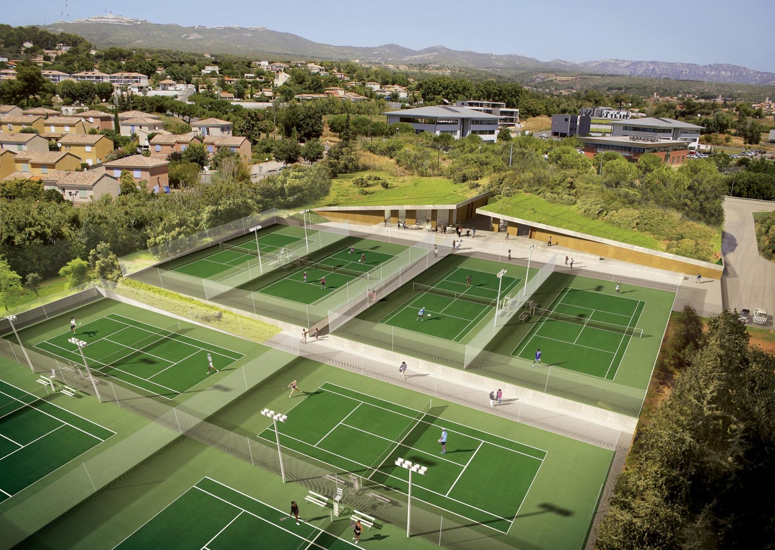 TCG tennis club de Château Gombert à Marseille PAN Architecture